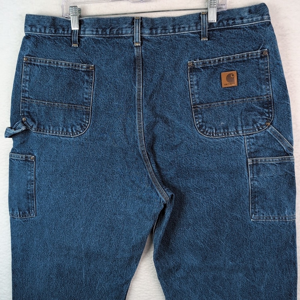 Carhartt Double Knee Pants Mens 42x30 Blue B73 DST Loose Original Fit - Picture 8 of 9